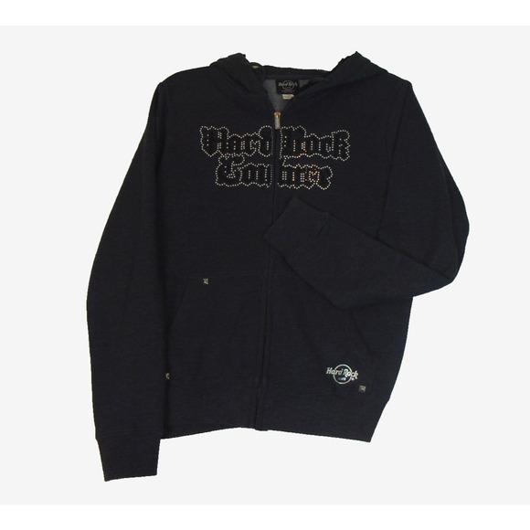 HARD ROCK CAFE COUTURE NEW YORK CITY WOMENS Hooded Sweatshirt Hoodie Medium - Picture 1 of 10